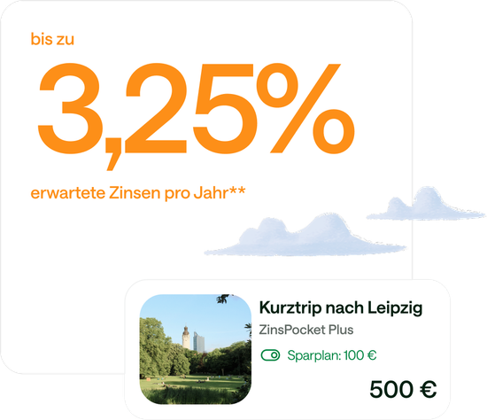 Der aktuelle Zinsertrag wird in Prozent ausgewiesen. Einblick in die Evergreen-App im Bereich Zinspocket.