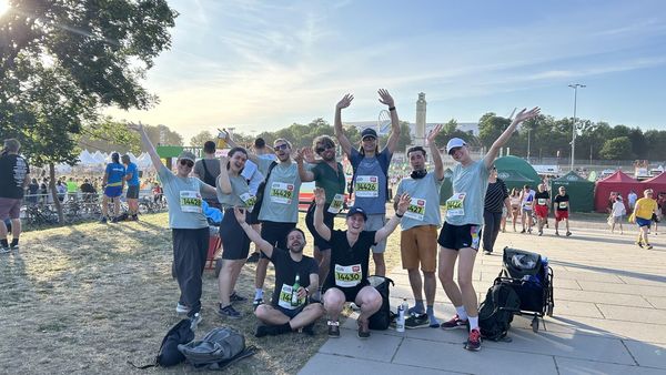 Das Evergreen-Team bei einem Spendenlauf